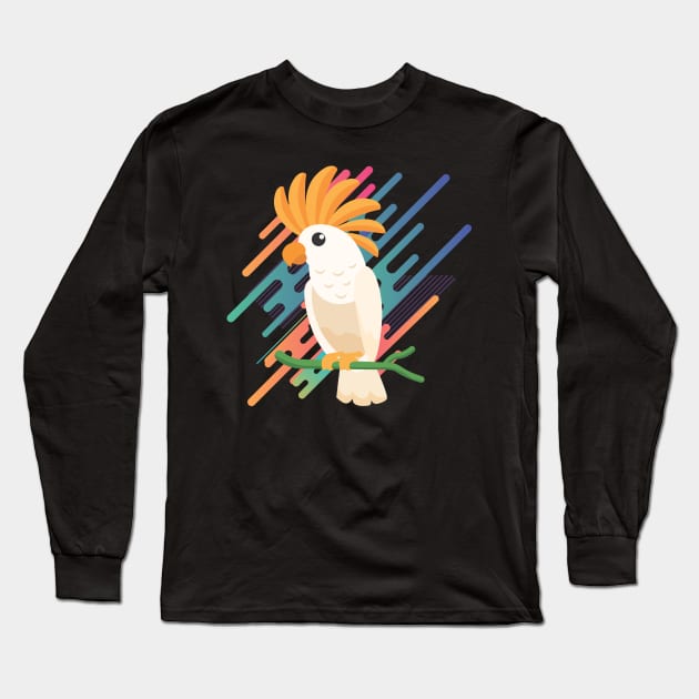 Tropic Zoo Animal Bird Long Sleeve T-Shirt by ManulaCo